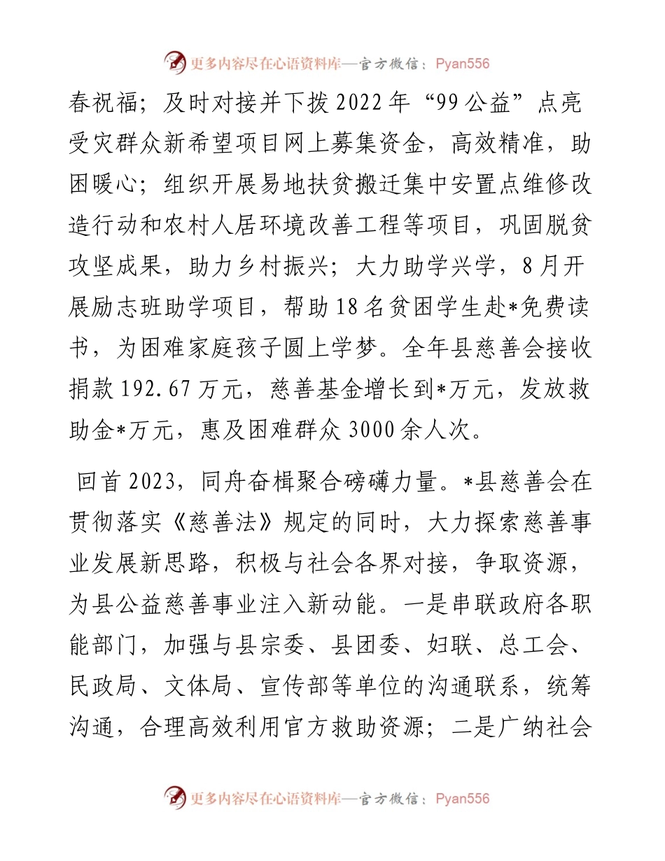 某县慈善会工作汇报.docx_第2页