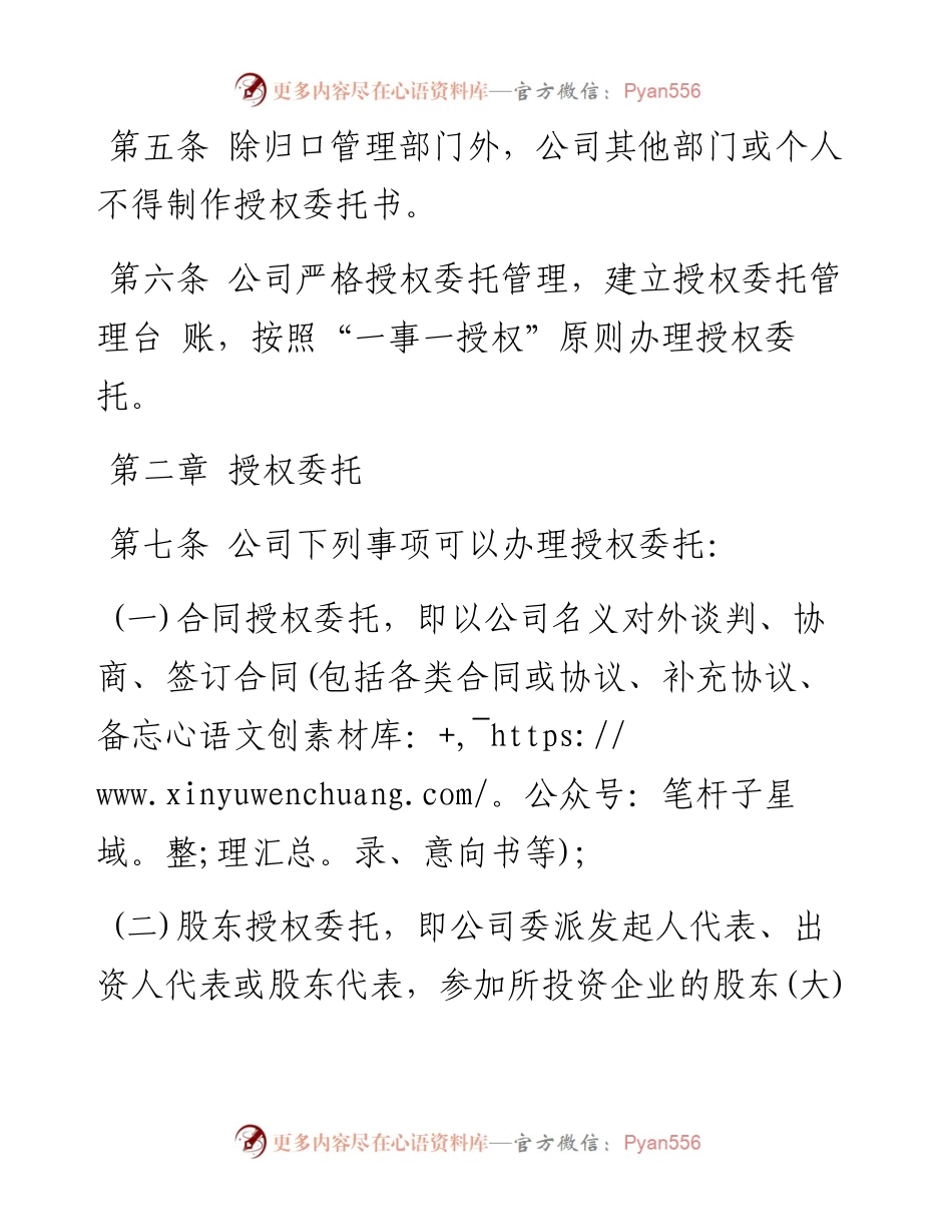 某某公司授权委托管理办法.docx_第2页