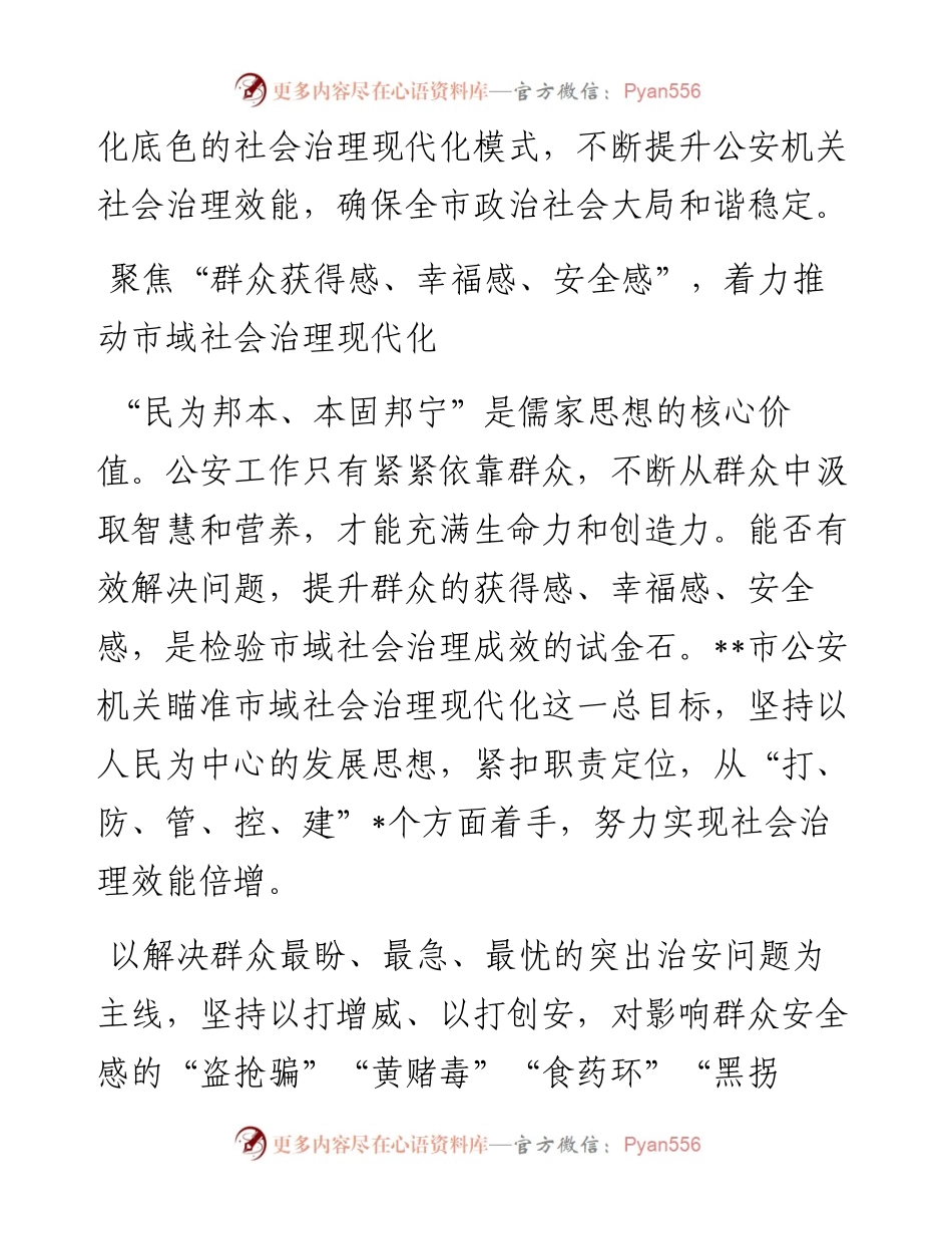 社会治理研讨发言：打造市域社会治理现代化新模式（公安局局长）.docx_第2页