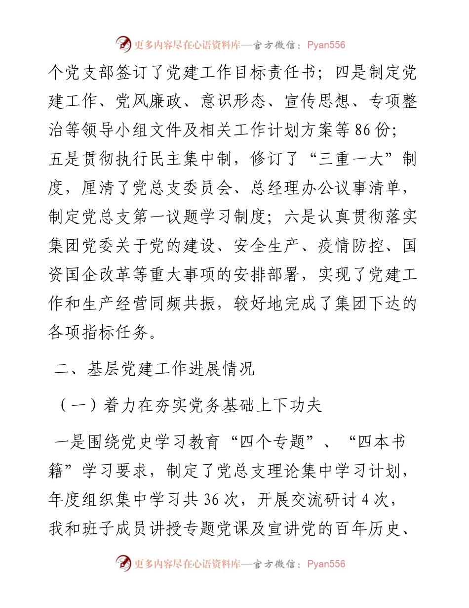 某国企书记抓党建工作专项述职报告.docx_第2页