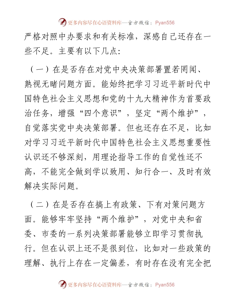 民主生活会发言提纲.docx_第2页