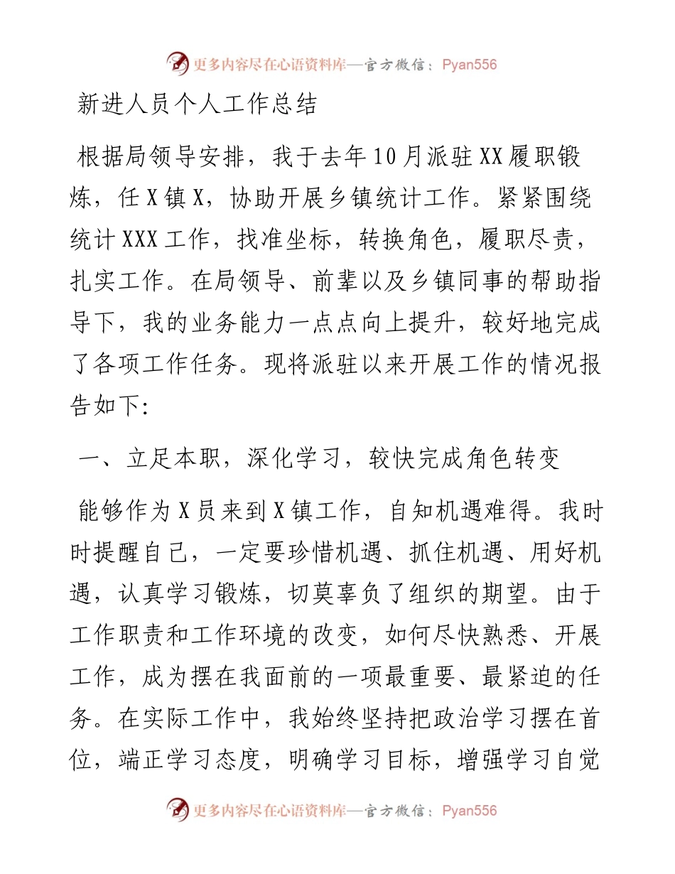新进人员个人工作总结.docx_第1页