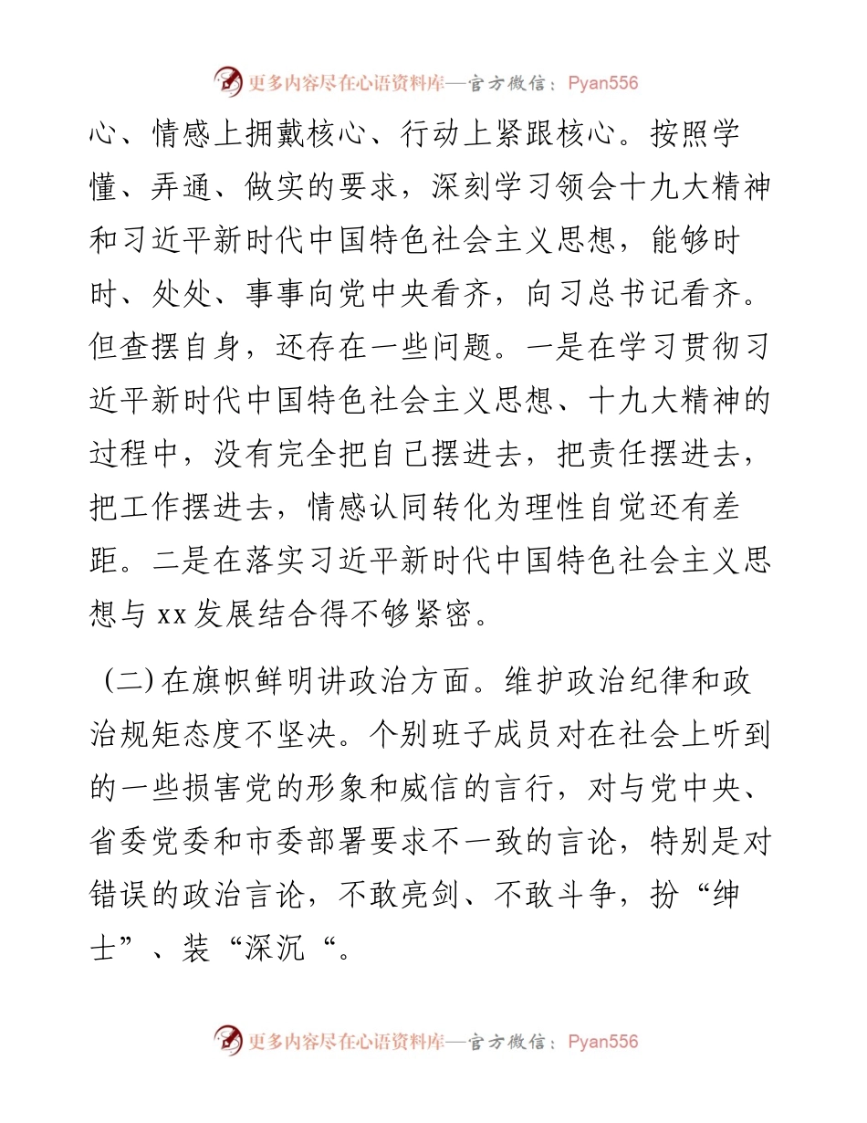 班子讲严立警示教育对照检查发言材料.docx_第2页