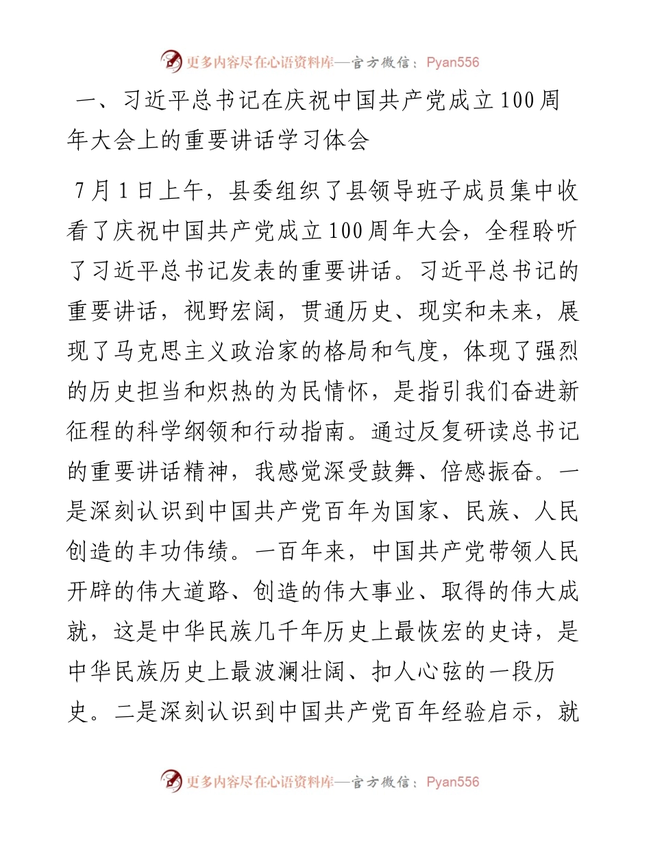 某县长在支部党史学习教育专题组织生活会上的发言材料.docx_第2页