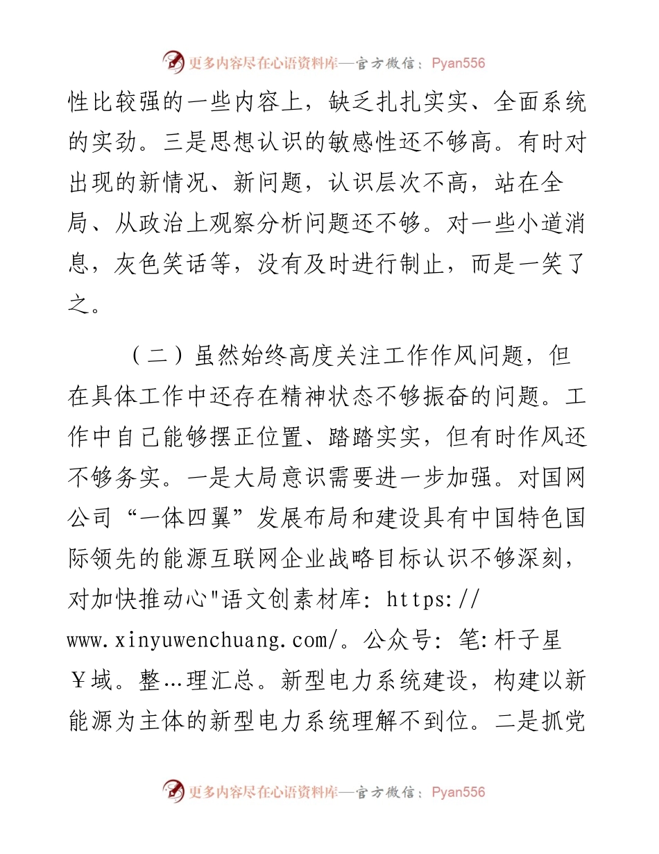 电力公司个人党性分析材料.docx_第2页