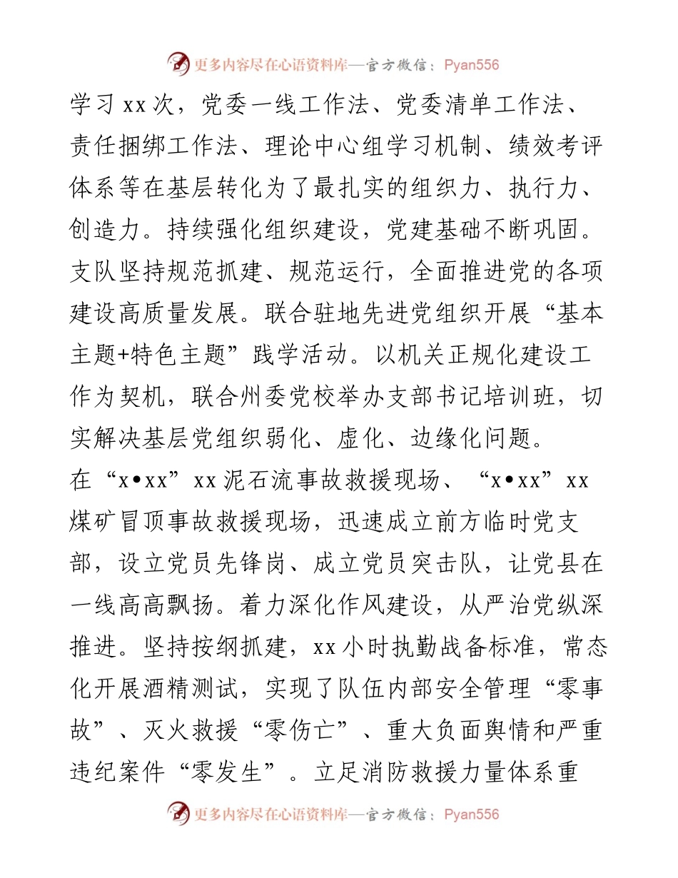 消防救援支队工作总结.docx_第2页