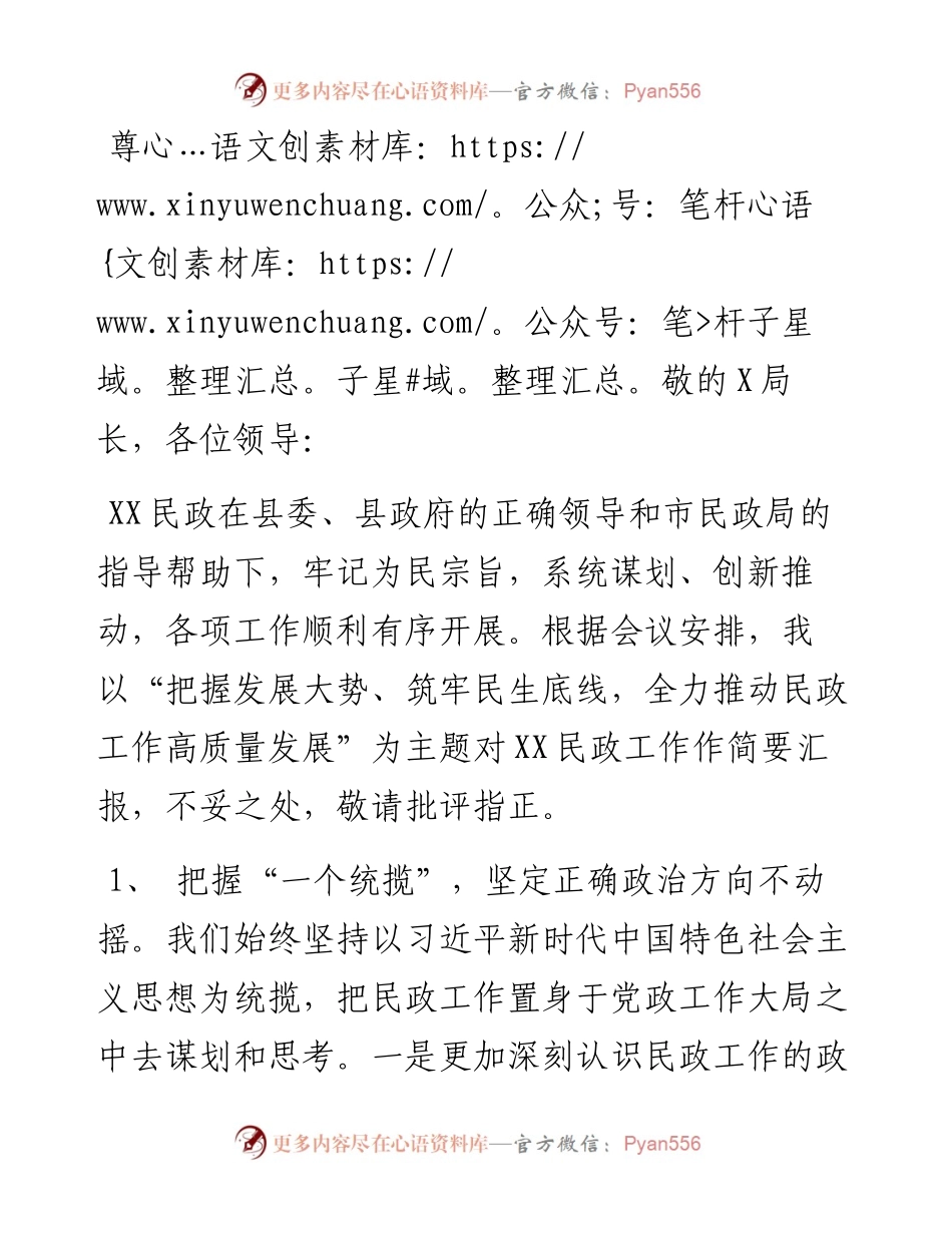 民政局局长在民政工作会议上的发言.docx_第1页