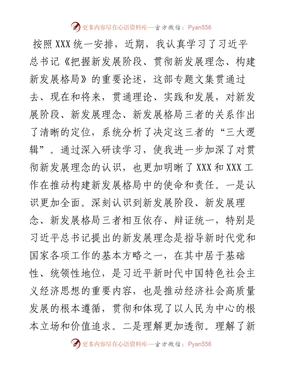 践行“三个新”发展理念 助力X高质量发展.docx_第1页