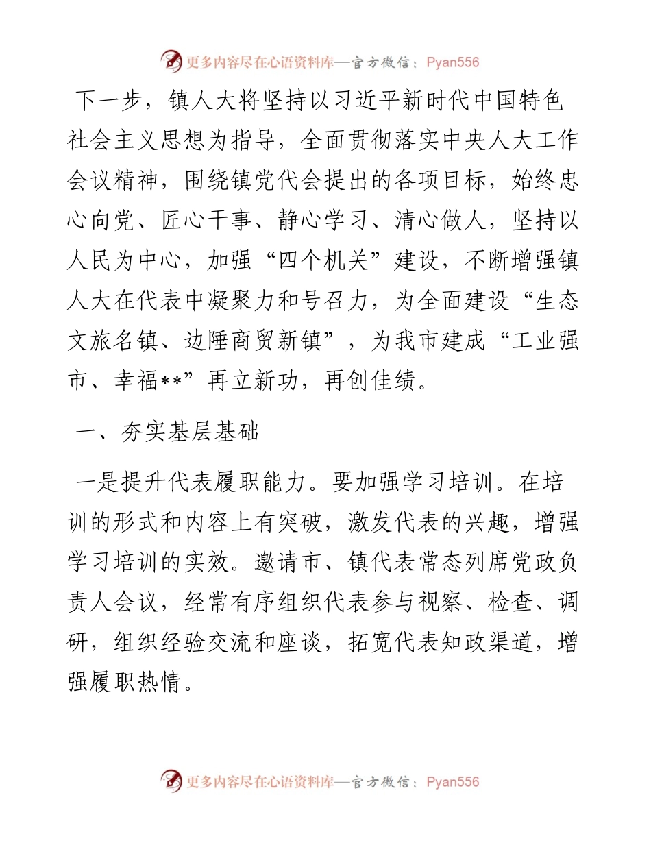 镇人大主席座谈发言材料.docx_第1页