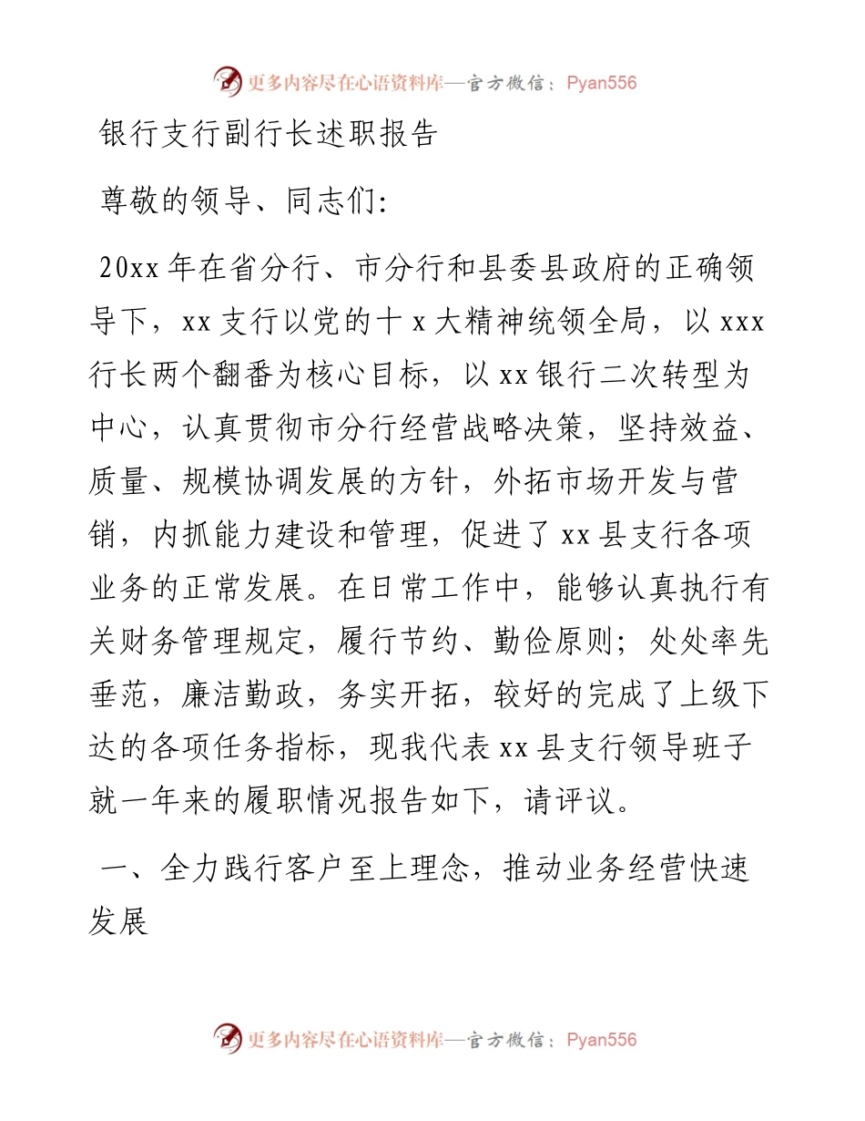 银行支行副行长述职报告.docx_第1页