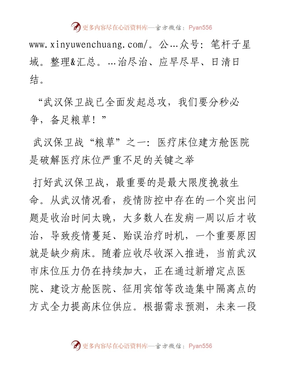 陈一新：在武汉市疫情防控指挥部专题会上的讲话(1).docx_第2页