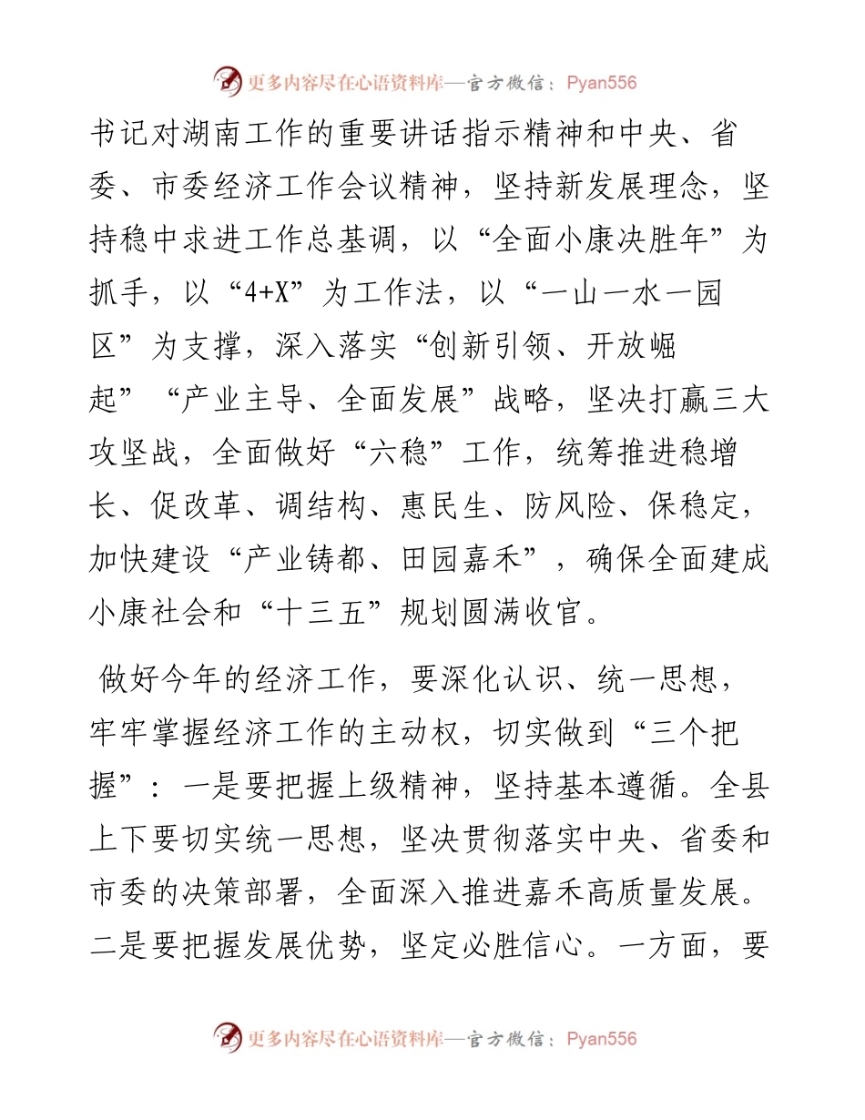 郭薪：在嘉禾县县委经济工作会议上的讲话.docx_第2页