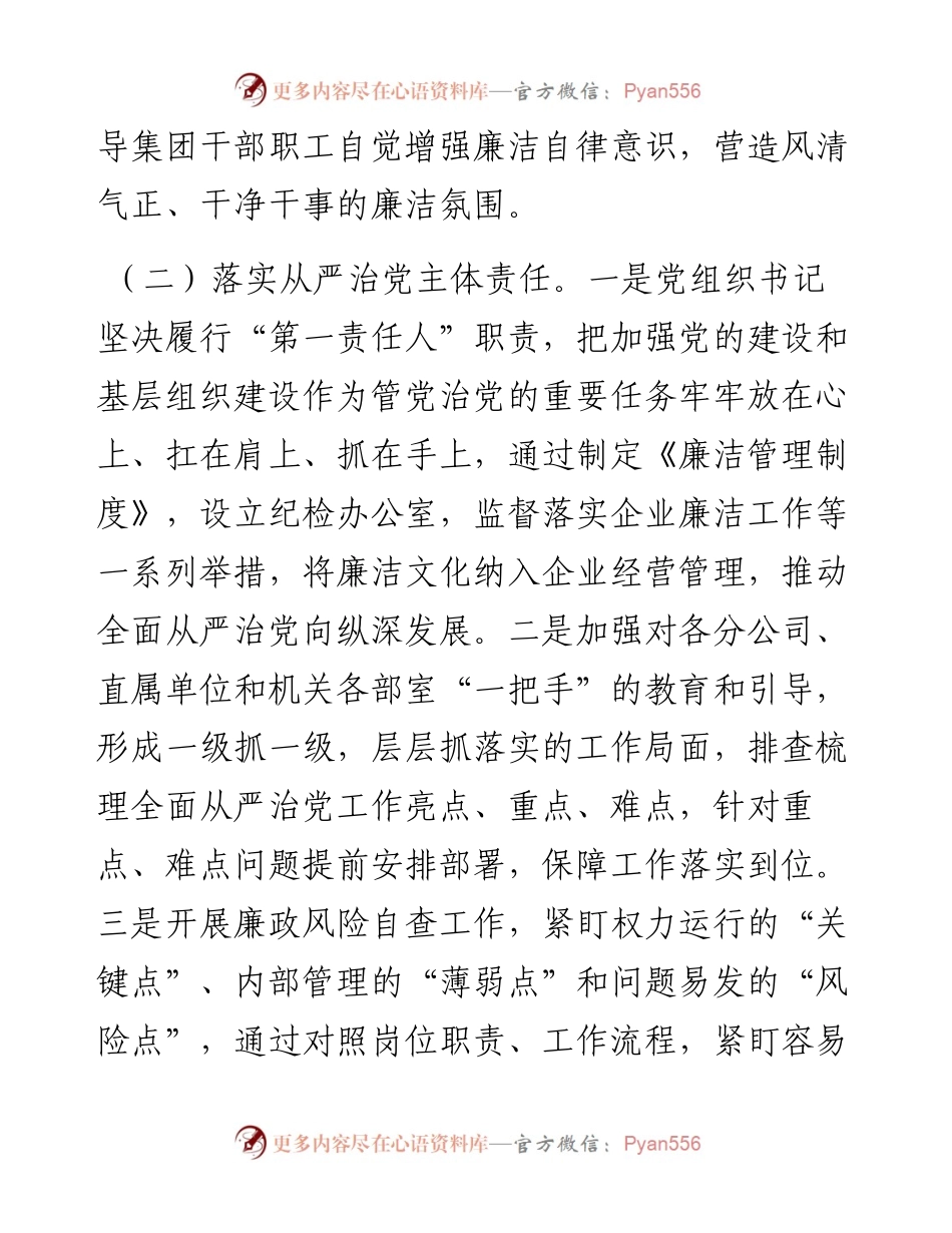 集团党委书记全面从严治党述责述廉报告.docx_第2页