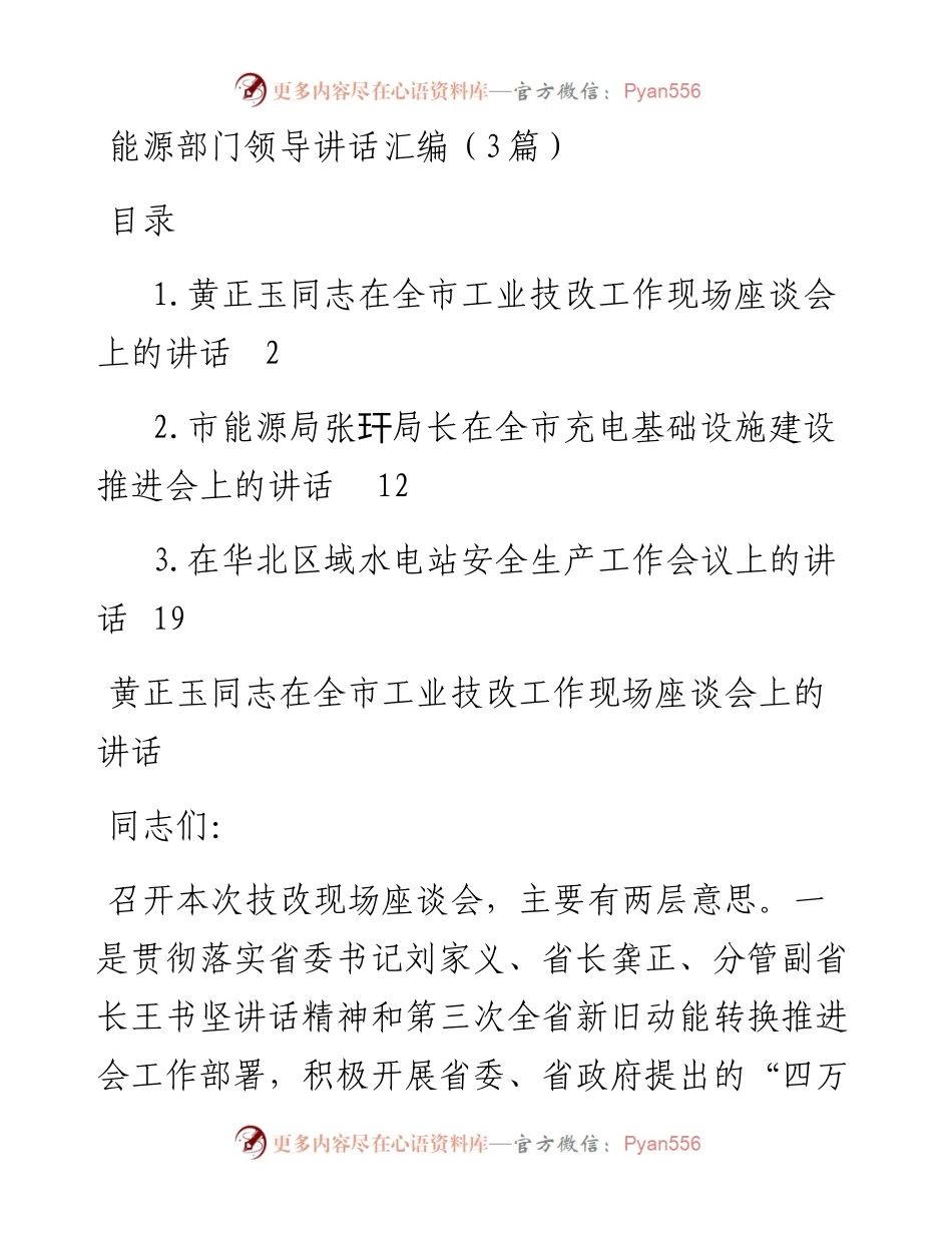 能源部门领导讲话汇编（3篇）.docx_第1页