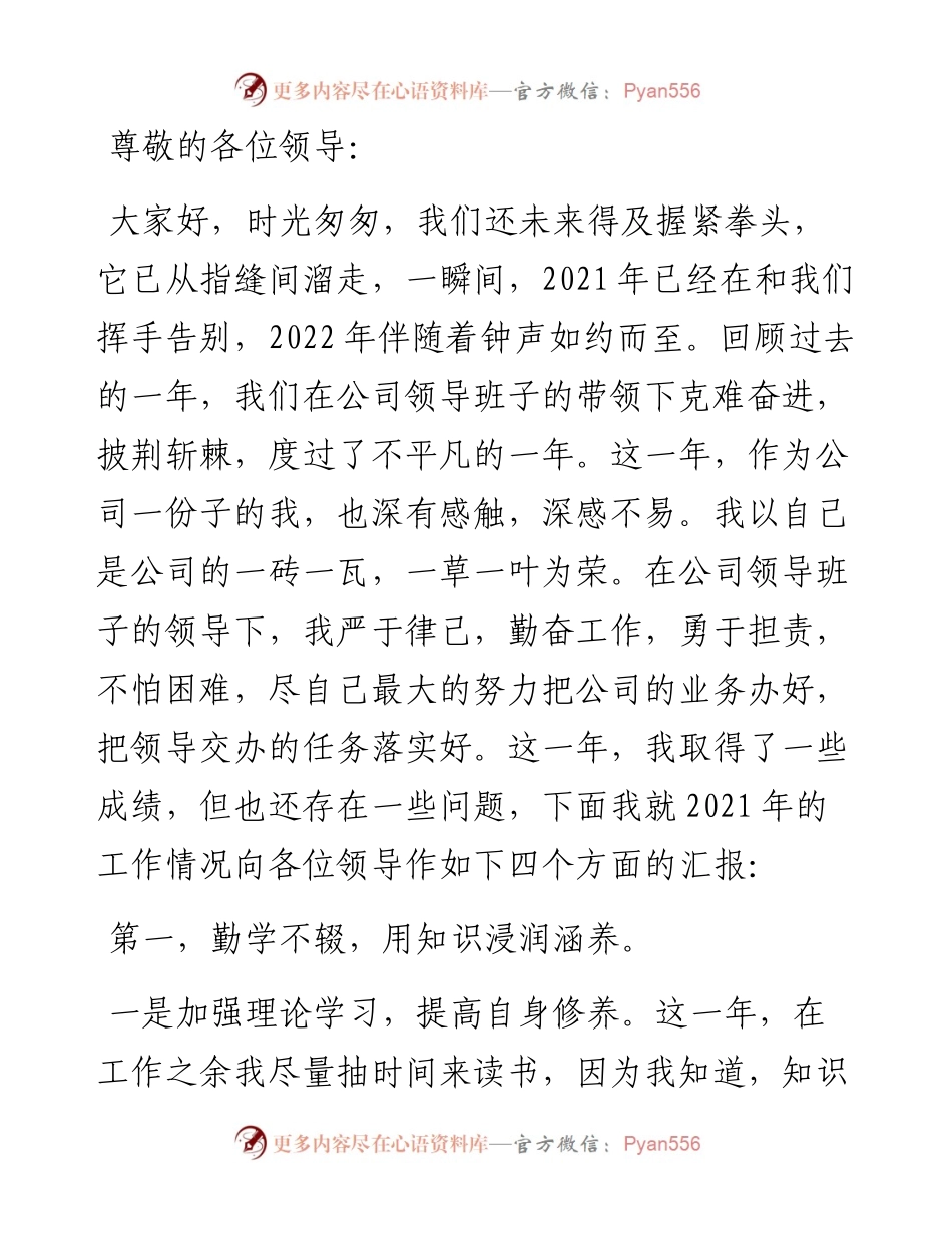 述职报告（档案管理负责人）.docx_第1页