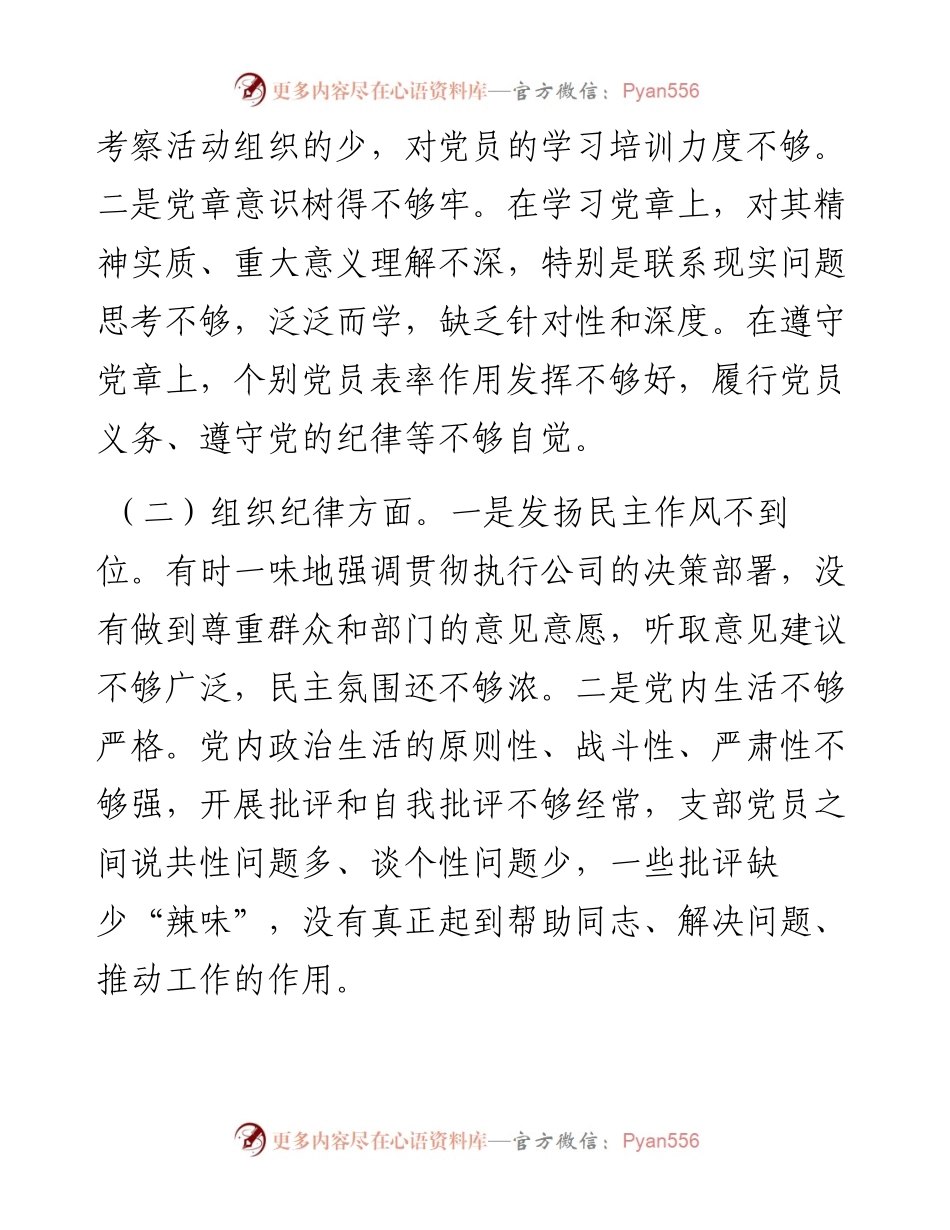 补短板强弱项敢担当勇作为专题组织生活会对照检查材料.docx_第2页
