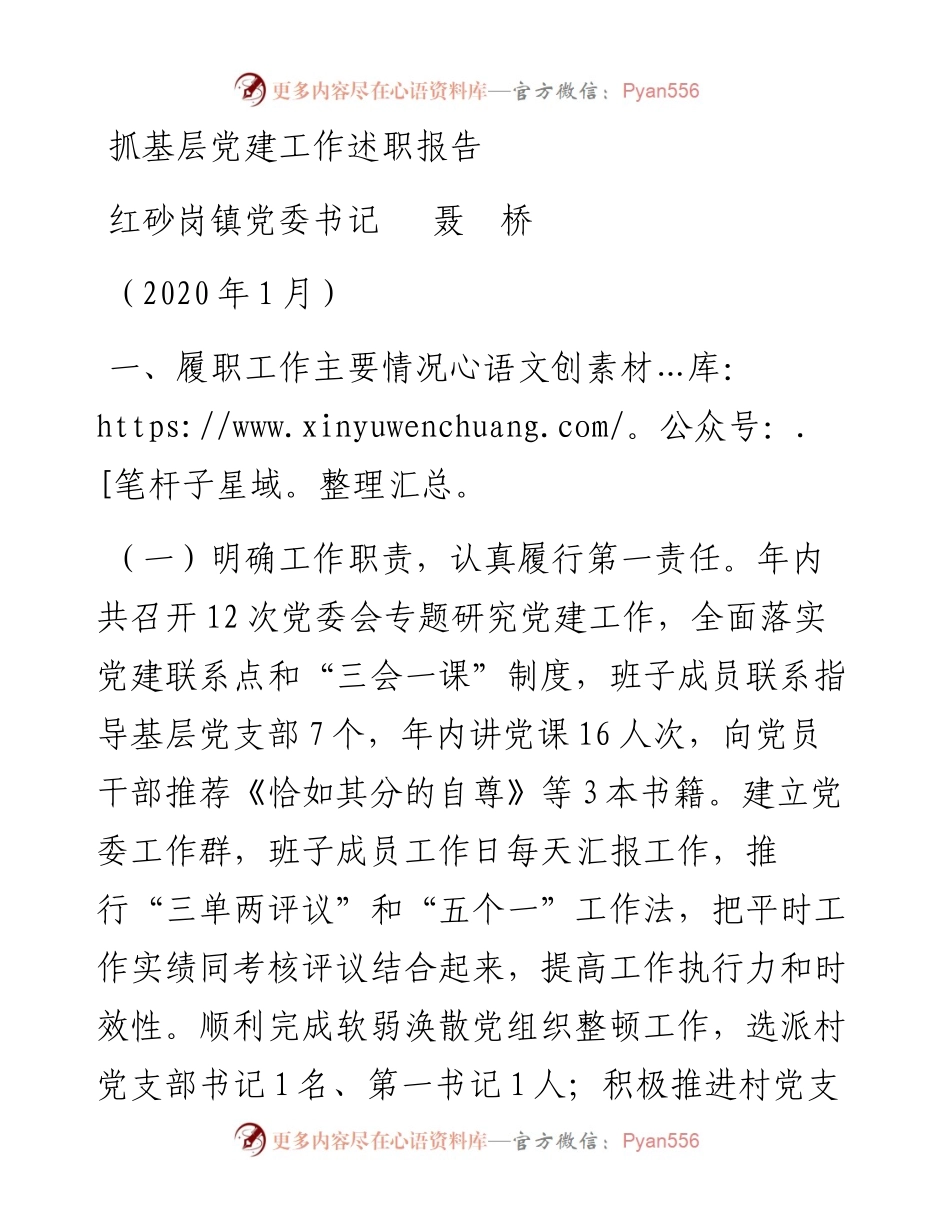聂桥：抓基层党建工作述职报告_转换(1).docx_第1页