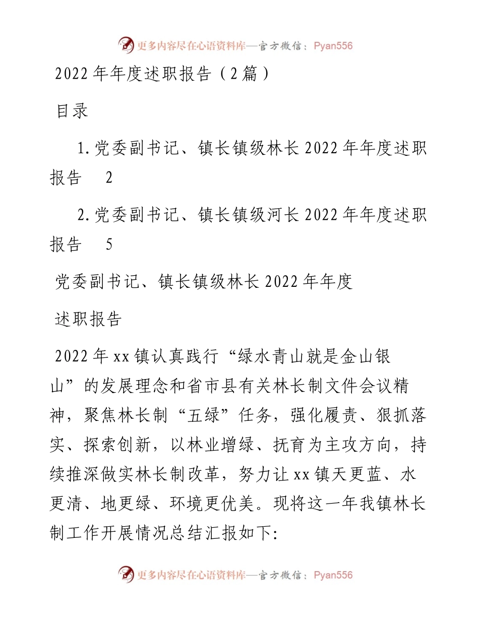 镇长年度述职报告（2篇）.docx_第1页