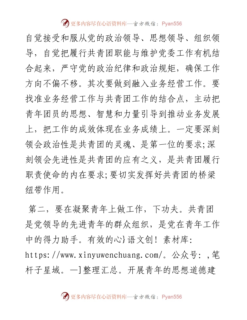 银行领导在第一次团员大会上的讲话.docx_第2页