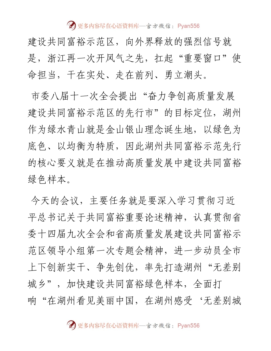 范文系列2043湖州市市长王纲：在湖州市委常委会会议暨市共同富裕领导小组第一次会议上的讲话.docx_第2页