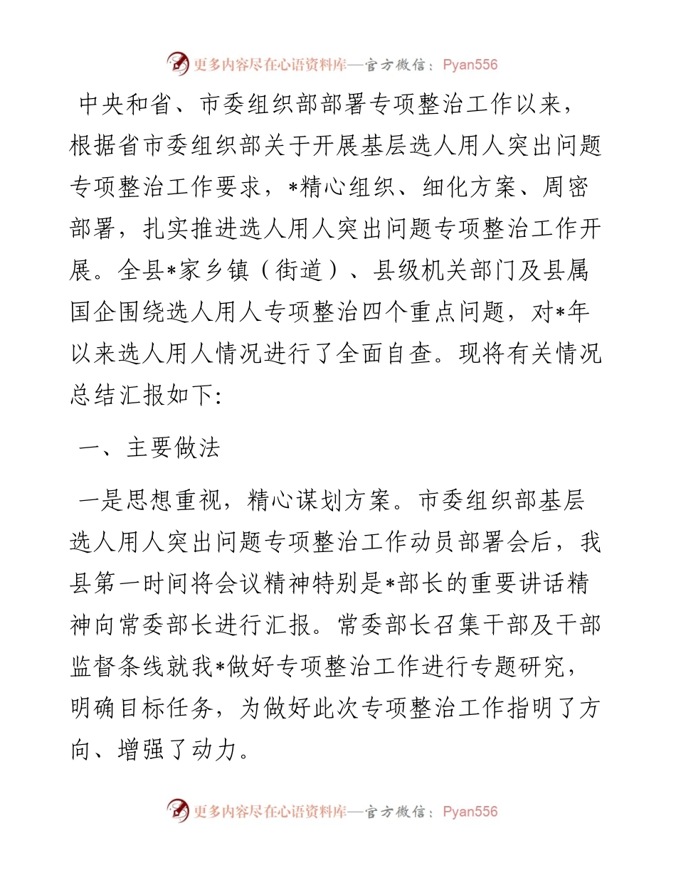 选人用人突出问题专项整治行动阶段性总结.docx_第1页