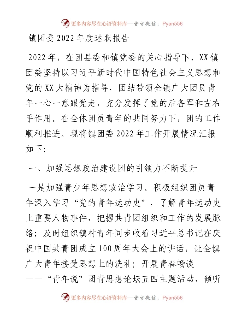 镇团委度述职报告.docx_第1页
