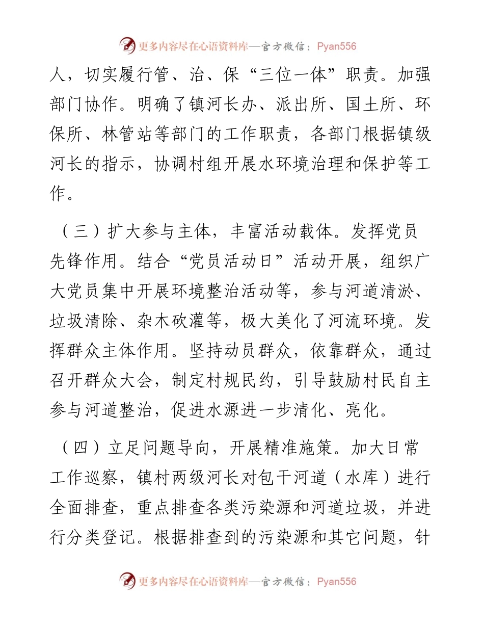 镇“河长制”工作情况汇报.docx_第2页