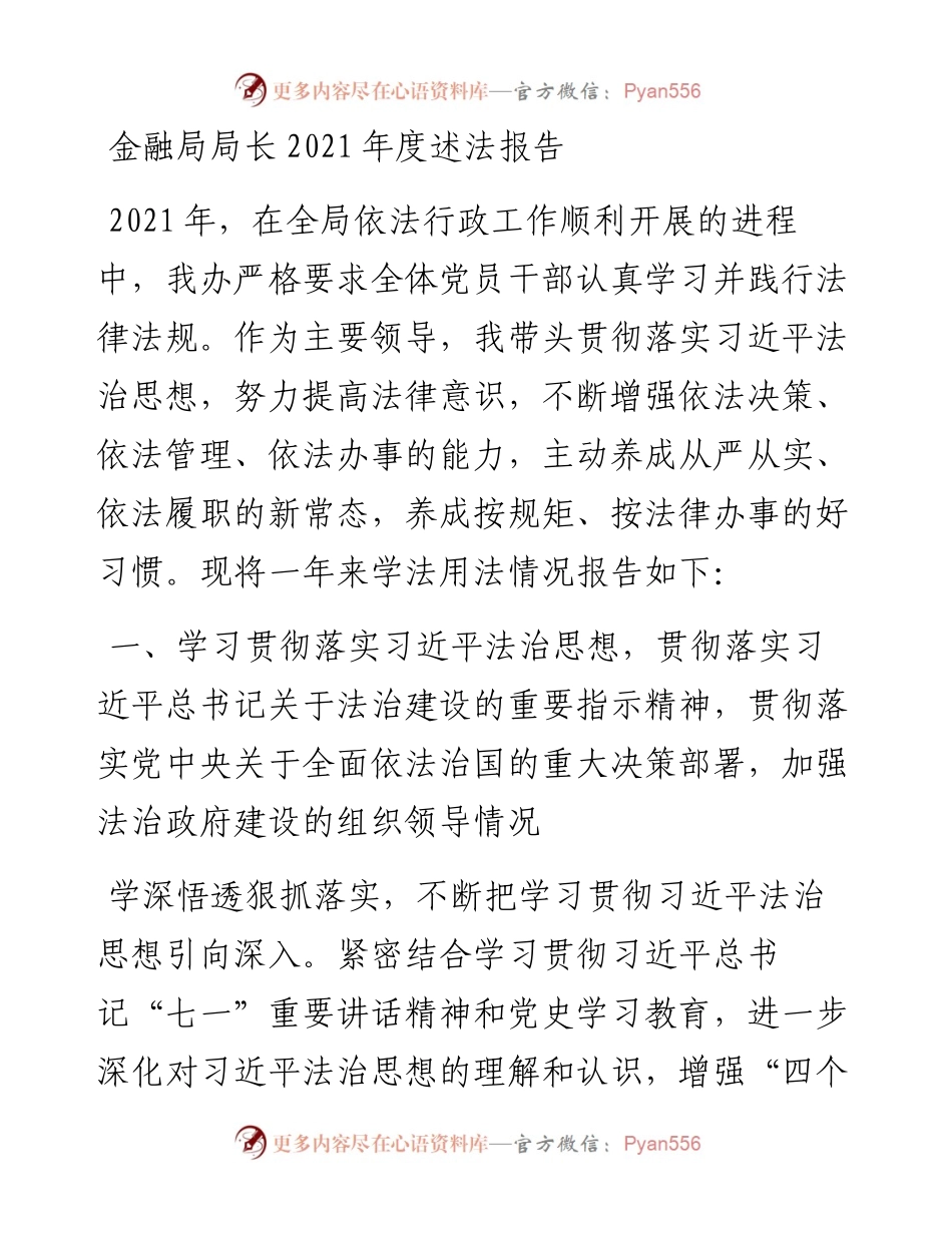 金融局局长度述法报告1.docx_第1页