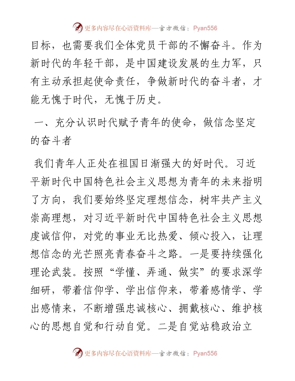 薪火相传  奋斗青春 —学习习近平总书记在庆祝中国共青团成立100周年上的重要讲话心得体会.docx_第2页