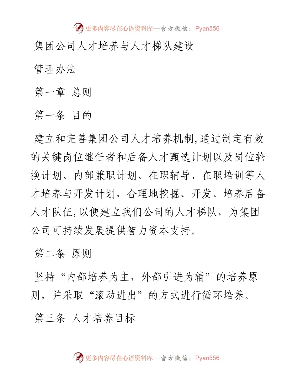 集团公司人才培养与人才梯队建设管理办法.docx_第1页
