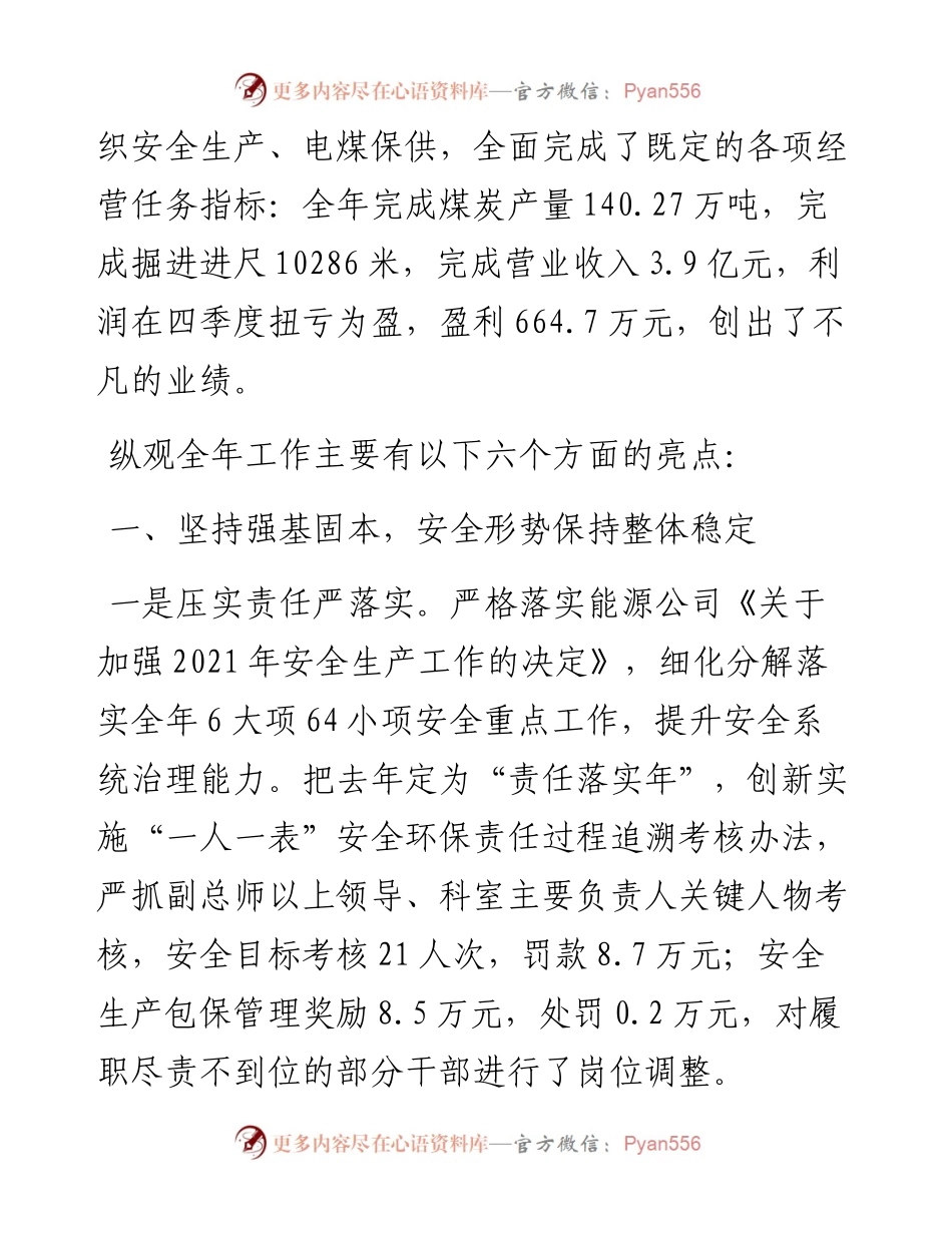 范文系列3117发耳煤业董事长肖国强：在度工作会上的讲话.docx_第2页