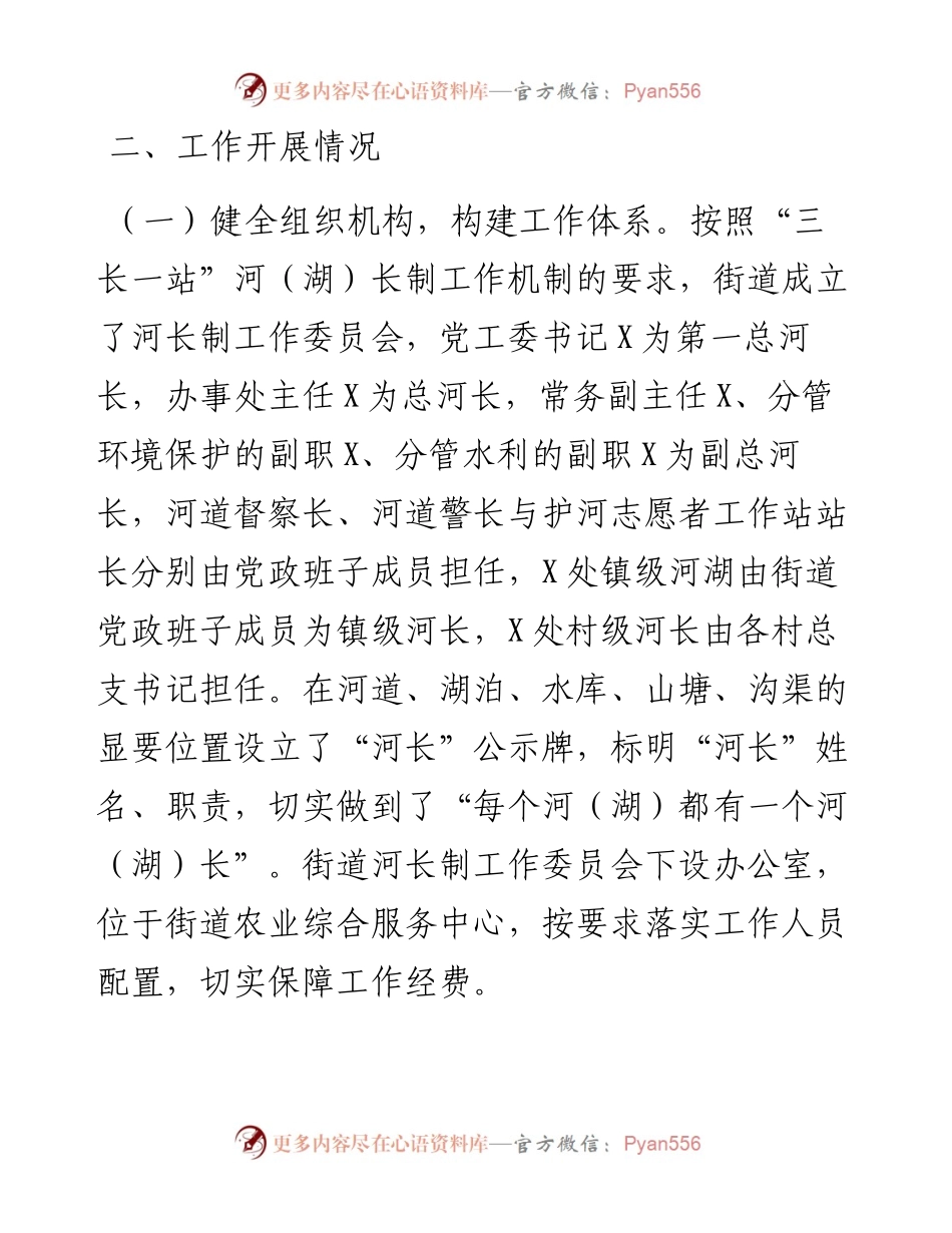街道河（湖）长制工作汇报.docx_第2页