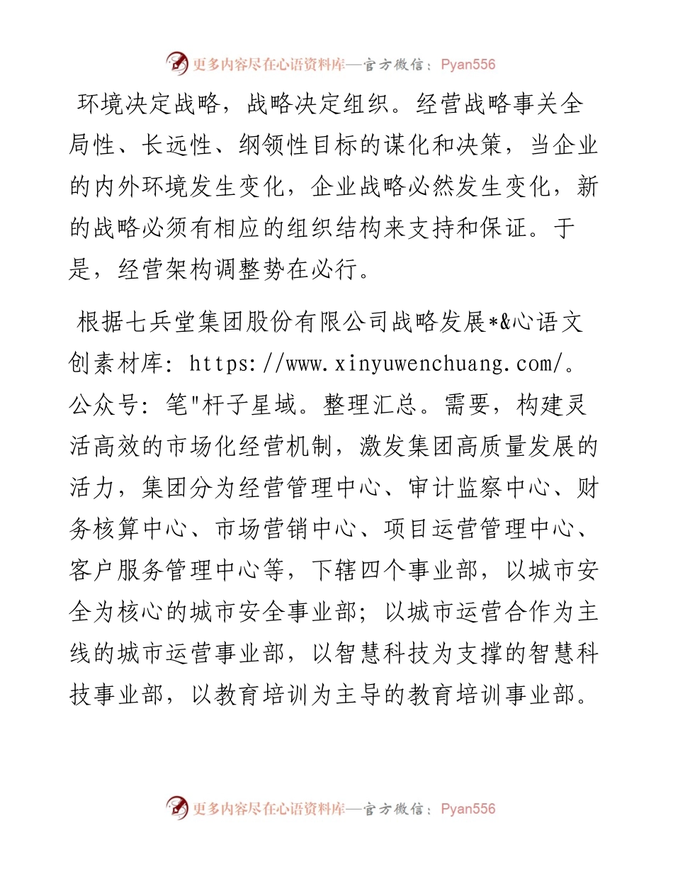 谢清森董事长：在集团公司职能、经营架构和高管任职员工代表大会上的发言.docx_第2页