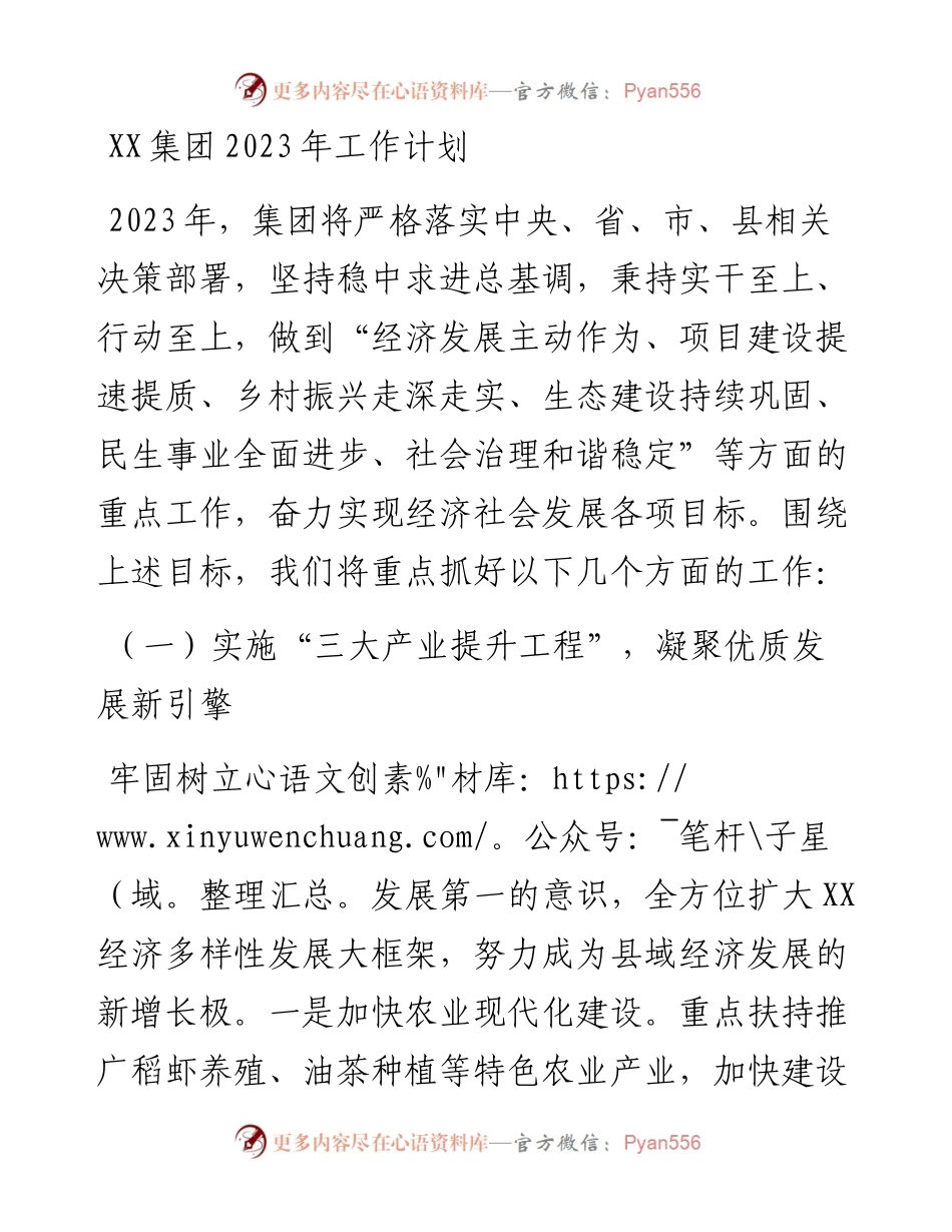 集团2023年工作计划.docx_第1页