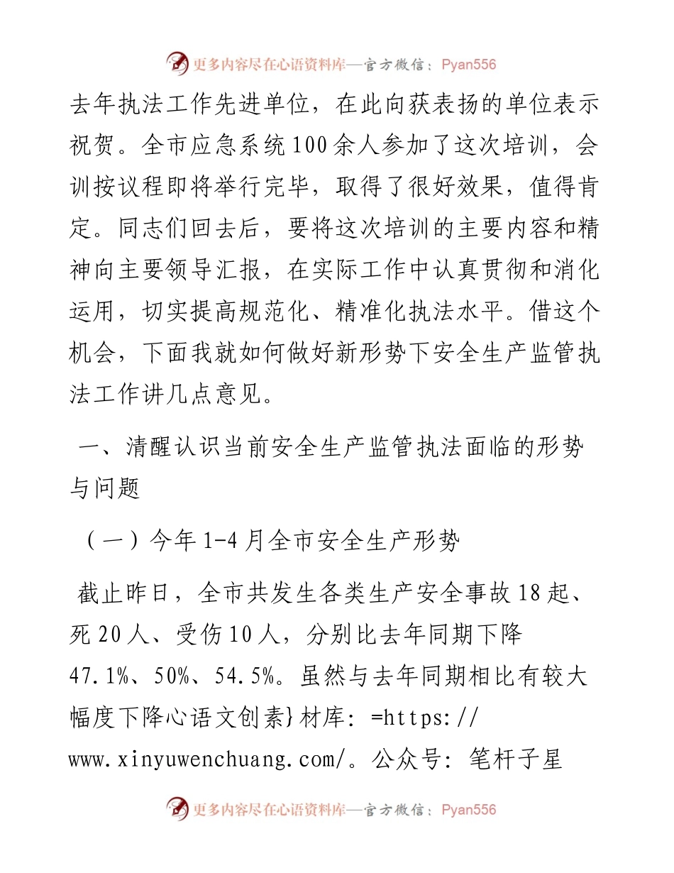 范文系列289绵阳市应急管理局副局长刘益德在全市安监执法业务培训班上的讲话.docx_第2页