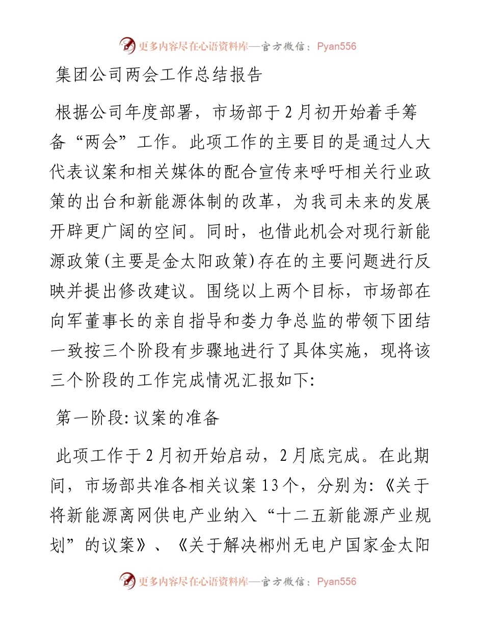 集团公司两会工作总结报告.docx_第1页
