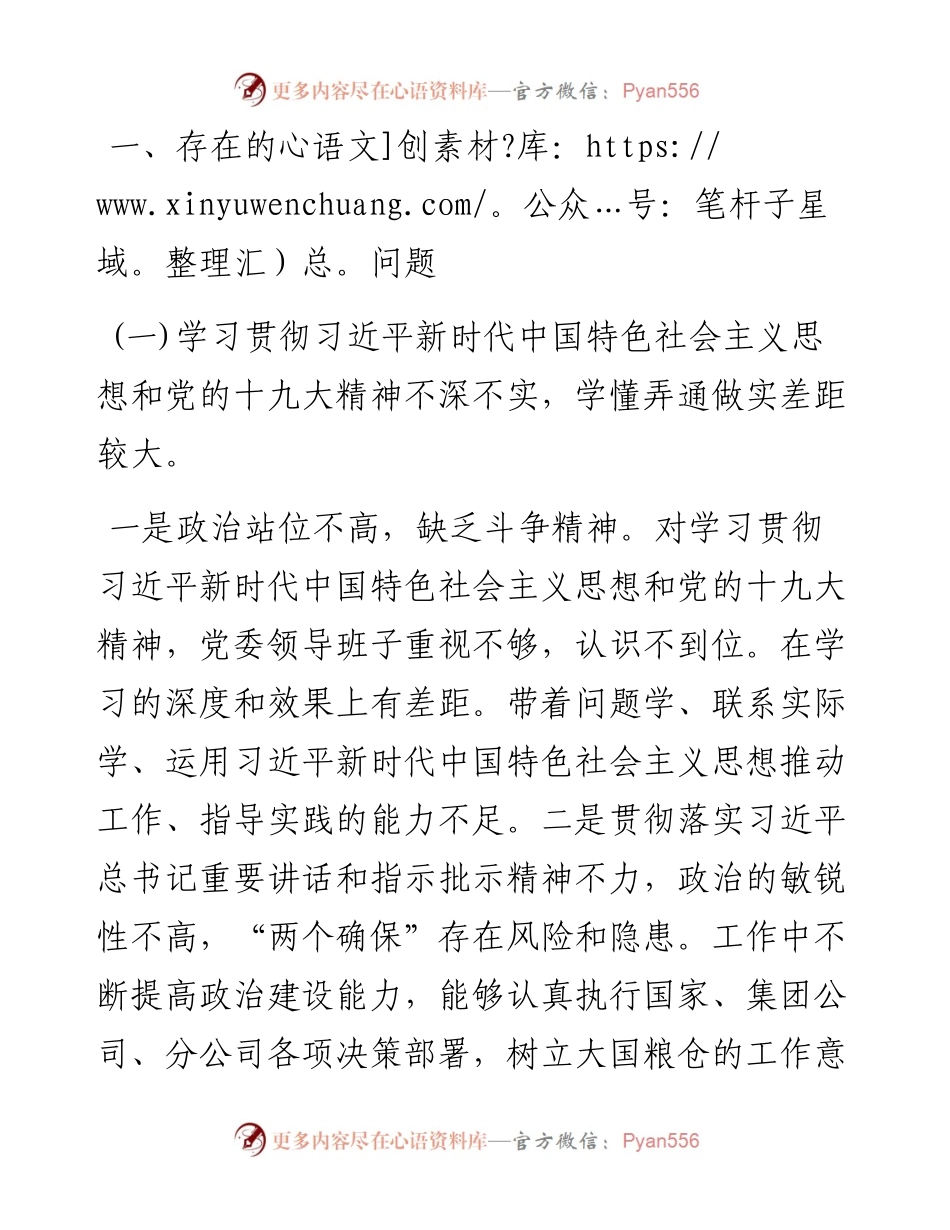 落实中央巡视整改专题民主生活会个人对照检查材料.docx_第2页