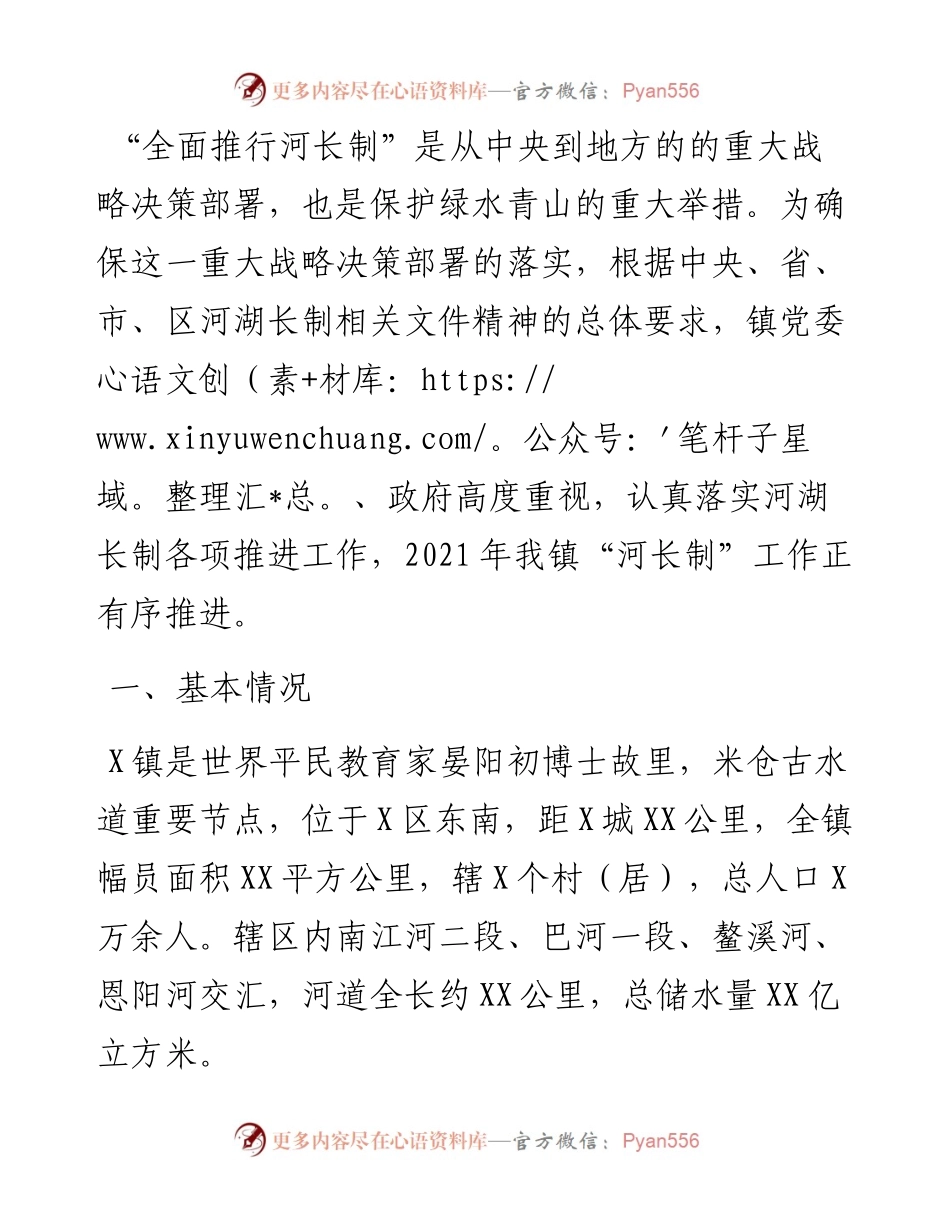 镇河湖长制工作总结.docx_第1页