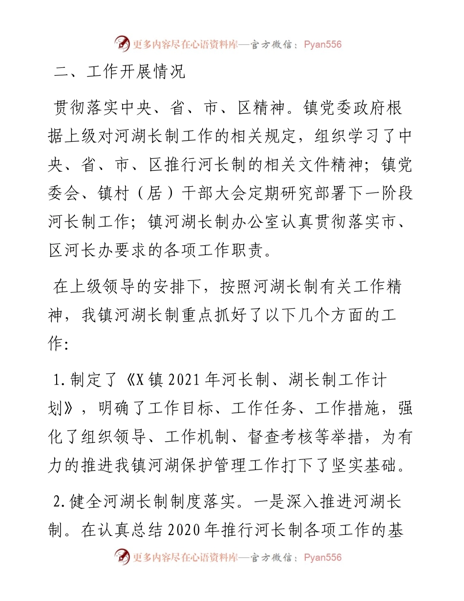 镇河湖长制工作总结.docx_第2页