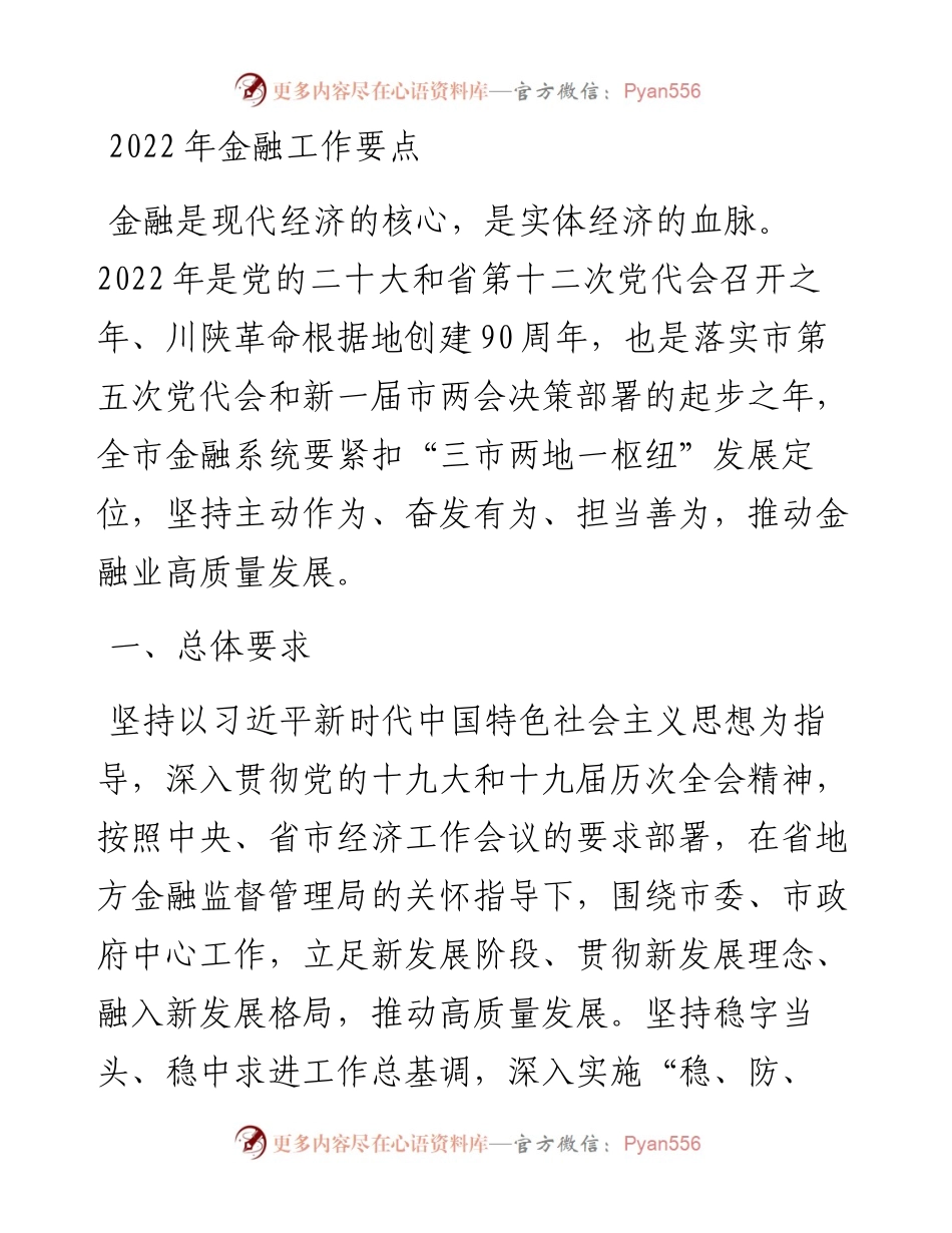 金融工作要点.docx_第1页