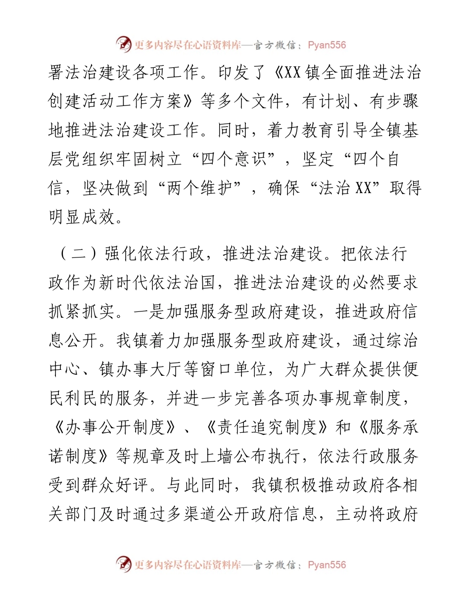 镇法治政府工作述职报告.docx_第2页