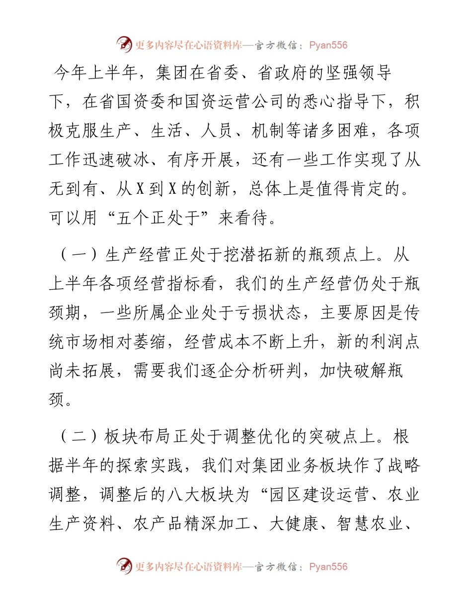 董事长在集团半年工作推进会上的讲话（集团公司）.docx_第2页