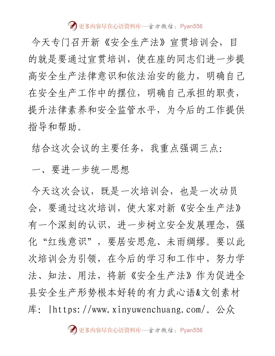 范文系列2276兴和县副县长和英姿：在新《安全生产法》宣贯培训会上的讲话.docx_第2页