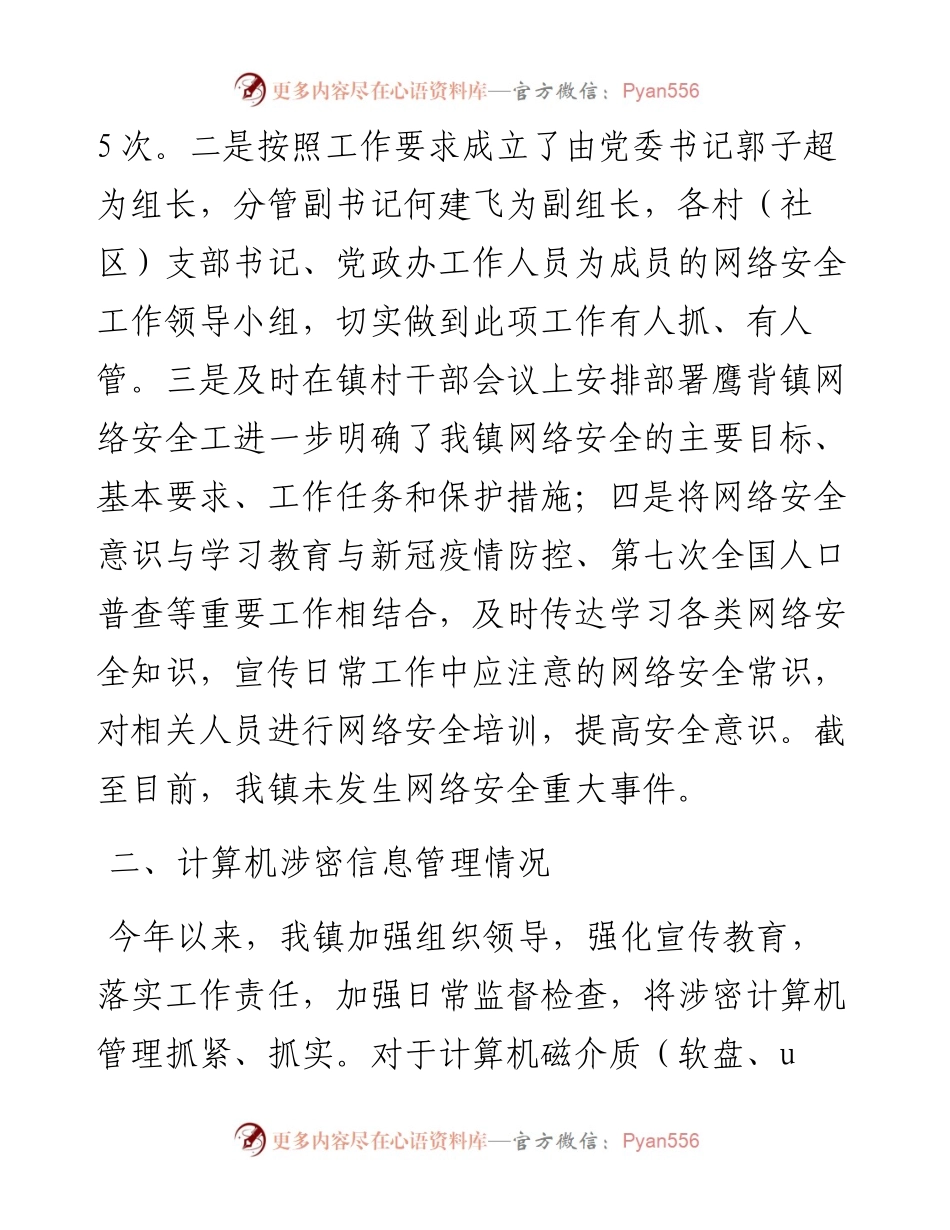 镇网络安全工作报告.docx_第2页