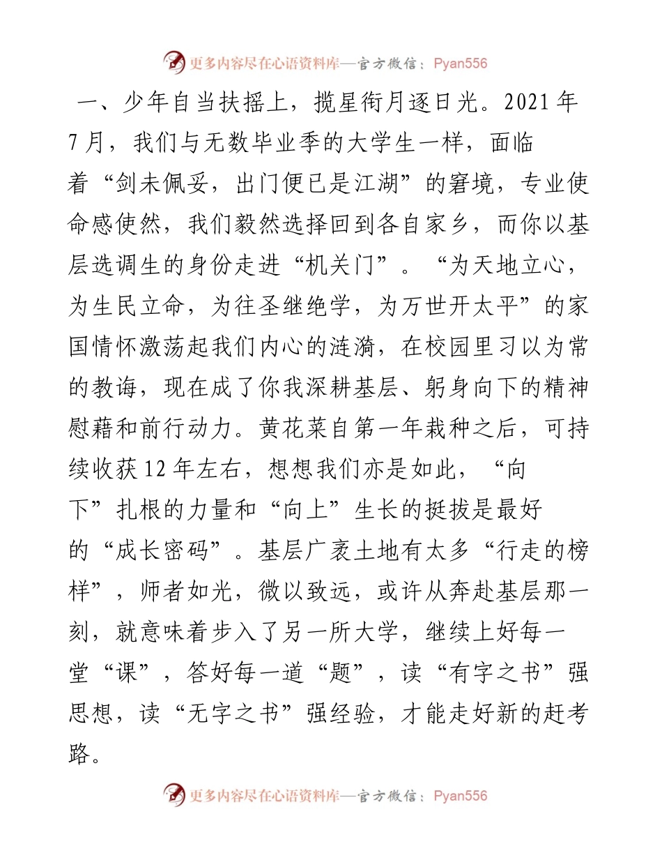 选调生驻村工作心得感悟体会：写给自己的一封信.docx_第2页