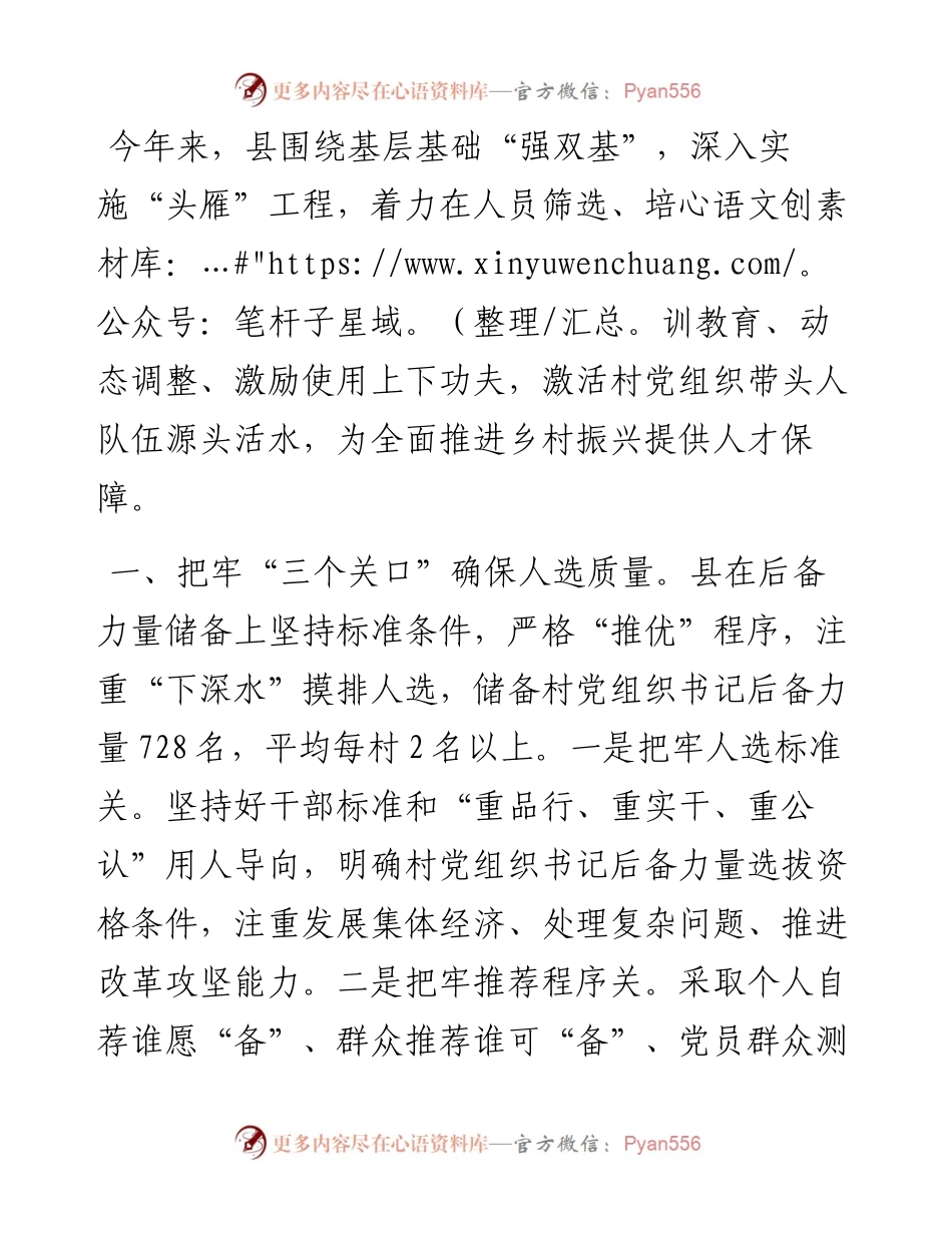 经验做法：充实后备力量 为乡村振兴提供人才保障.docx_第1页