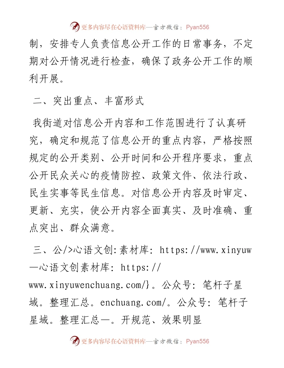 街道度政务公开工作总结.docx_第2页