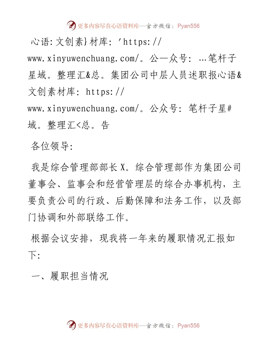 集团公司中层人员述职报告 - 副本.docx_第1页