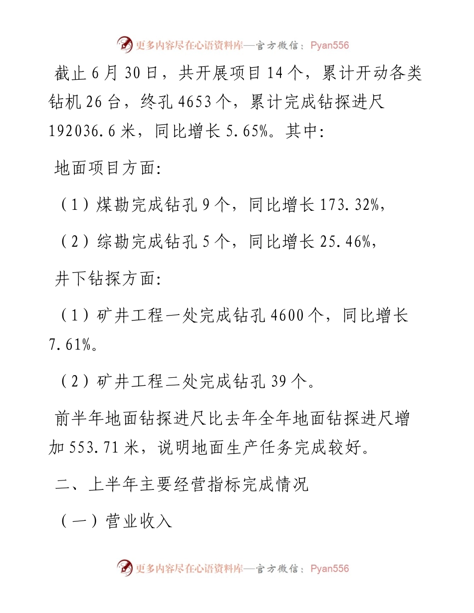 范文系列1937陕煤地质一八六公司总经理宋宽强：在一八六公司上半年工作会上的讲话.docx_第2页