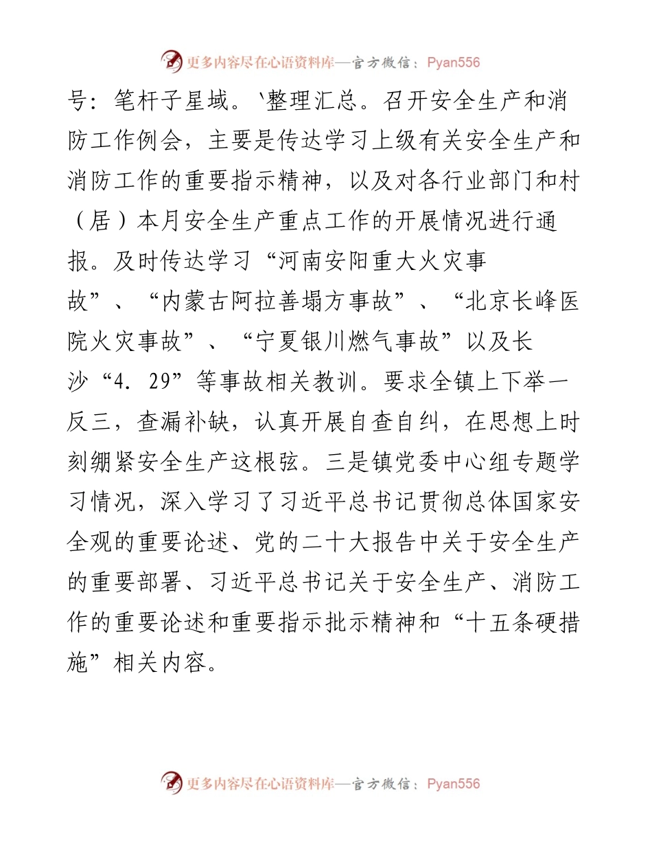 镇2023年度安全生产和消防工作总结.docx_第2页